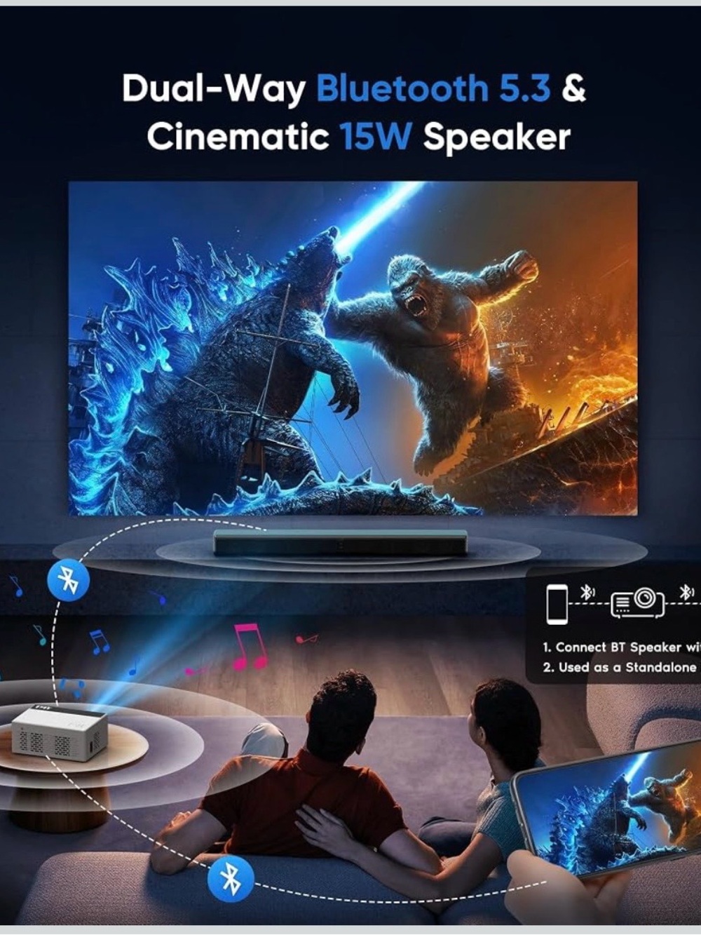 Portable Mini Projector - Brand - Picture 4 of 7